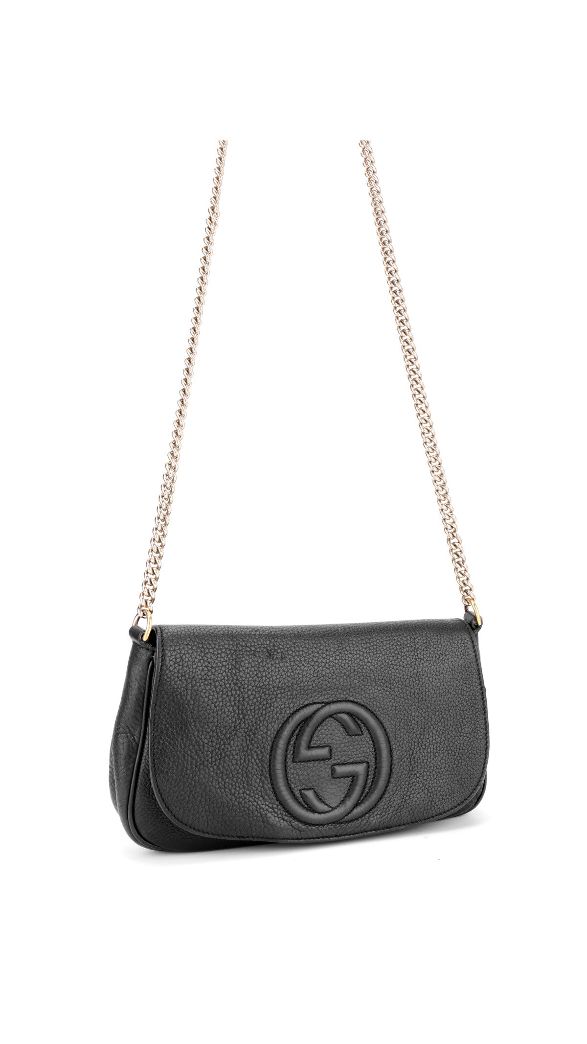 Gucci Soho Leather Chain Shoulder Bag - Black