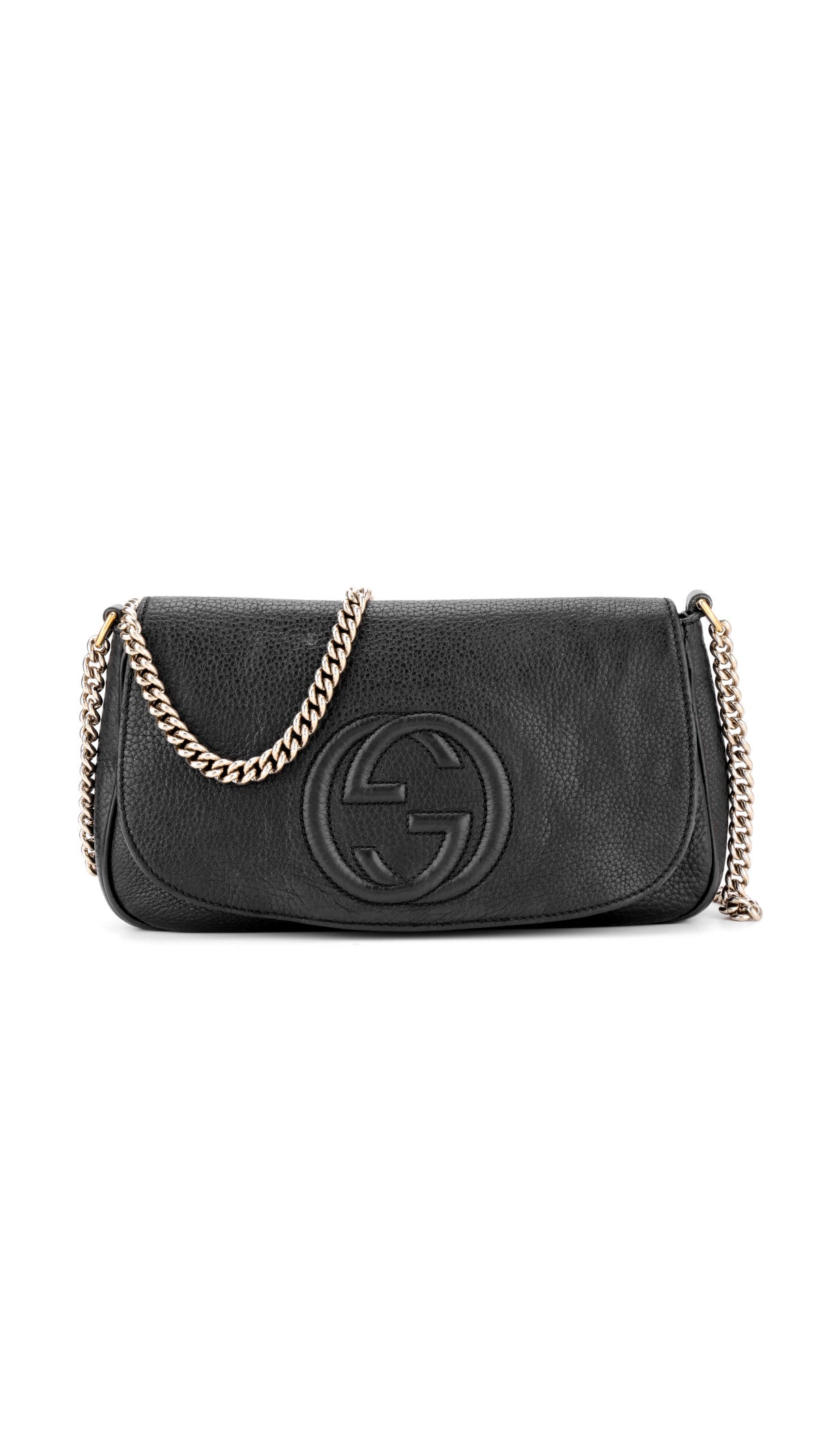 Gucci Soho Leather Chain Shoulder Bag - Black