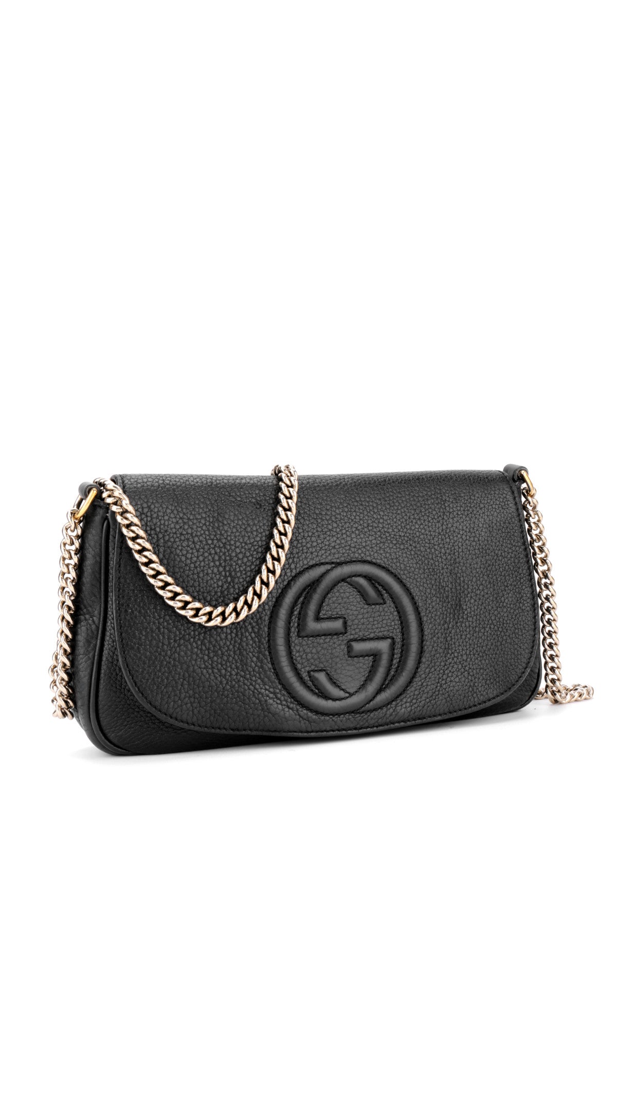 Gucci Soho Leather Chain Shoulder Bag - Black