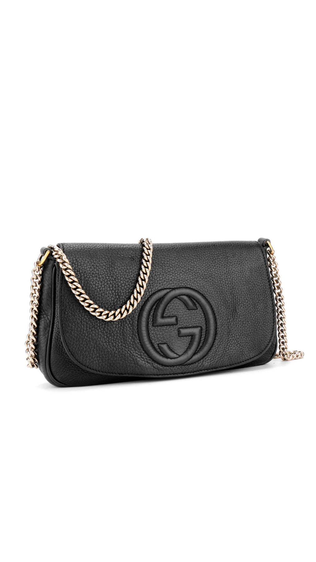 Gucci Soho Leather Chain Shoulder Bag - Black