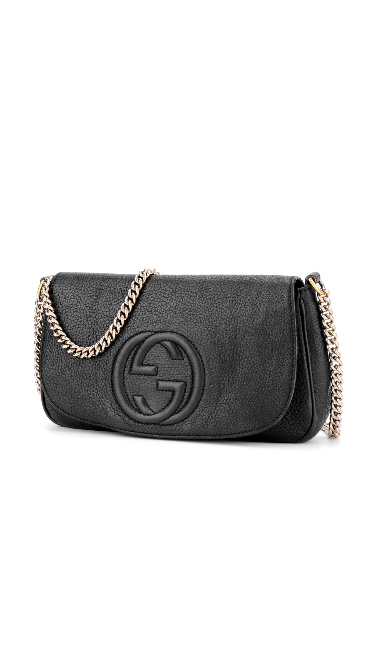 Gucci Soho Leather Chain Shoulder Bag - Black