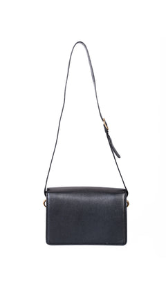 Gucci Logo Plaque Shoulder Bag - Black