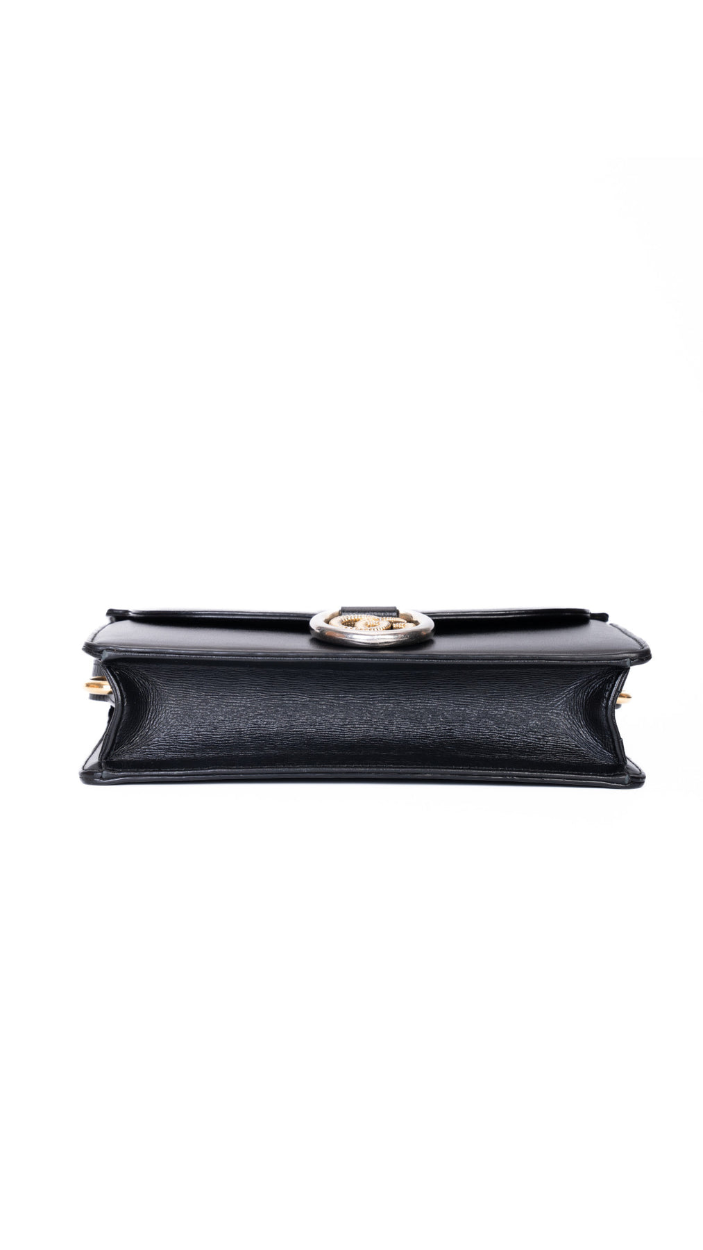 Gucci Logo Plaque Shoulder Bag - Black