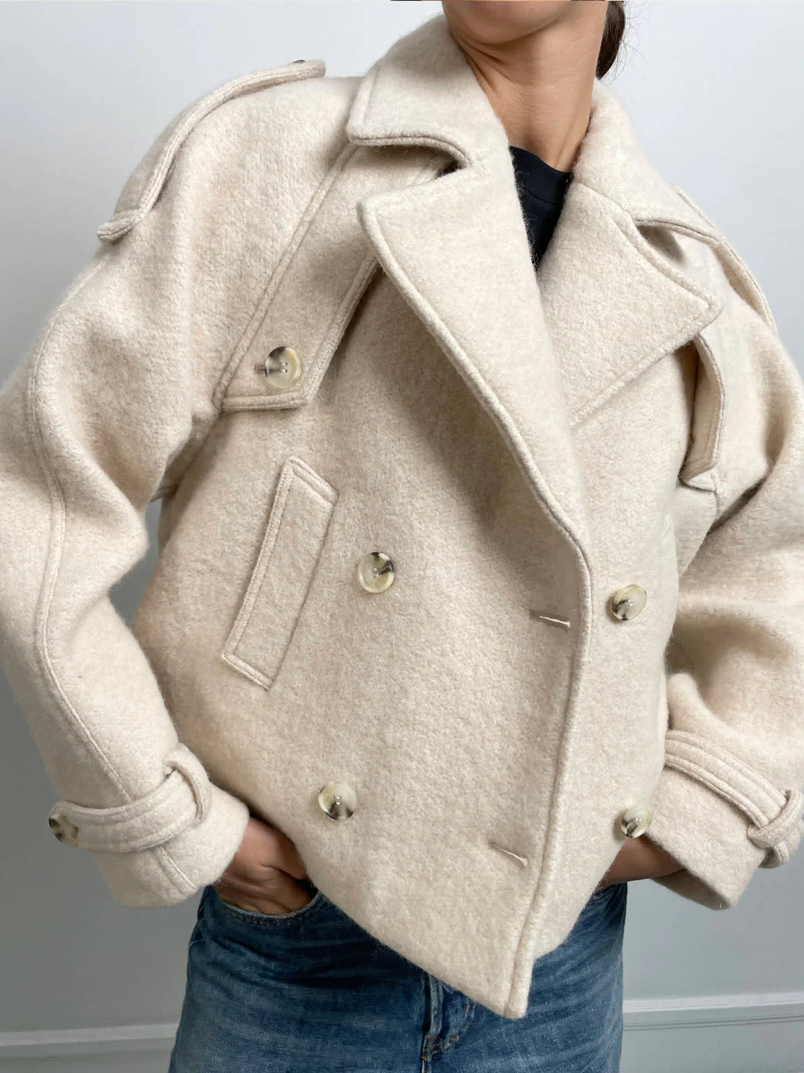 Hanni Wool Jacket - Steady - Creme