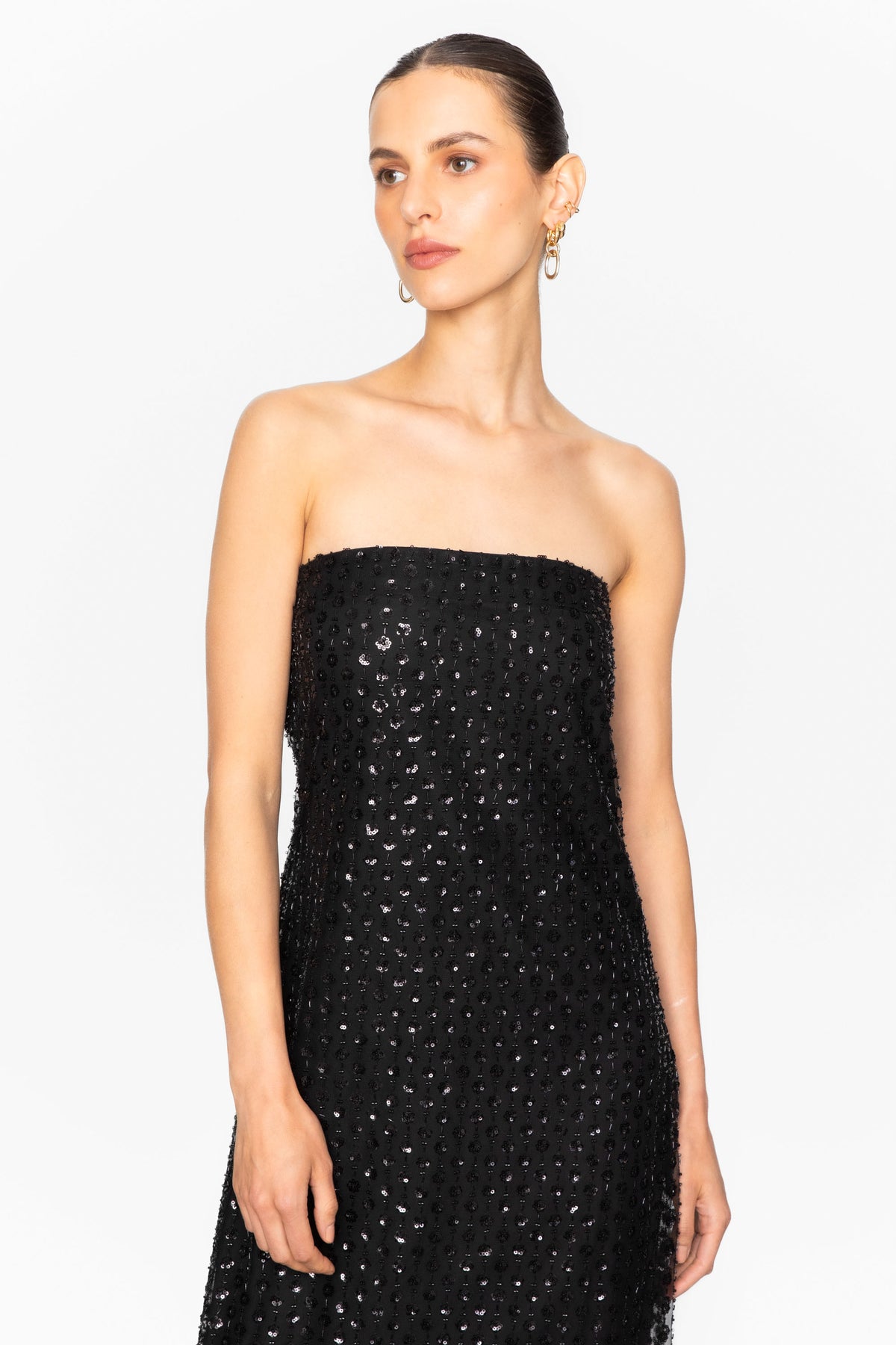 Giovanna Beaded Dress - Black
