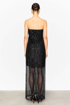 Giovanna Beaded Dress - Black