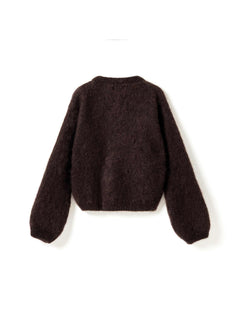 N-Kae Mohair Cardigan - Dark Brown Chocolate