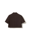N-Leanne Crop Blazer - Chocolate