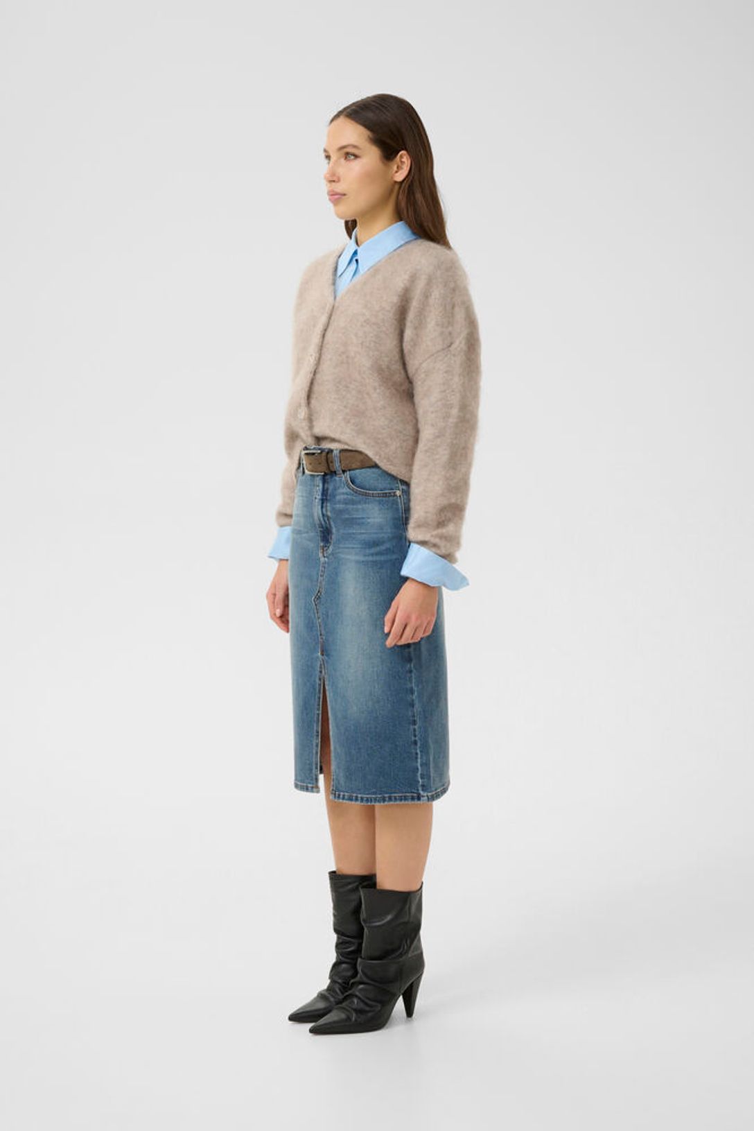 GZdebbie Cardigan - Warm Sand Melange