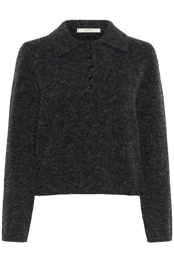 GZalpha Polo Pullover - Charcoal Melange