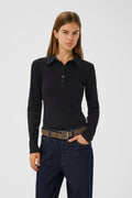 GZdrew Ls Polo Top - Black