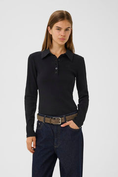 GZdrew Ls Polo Top - Black