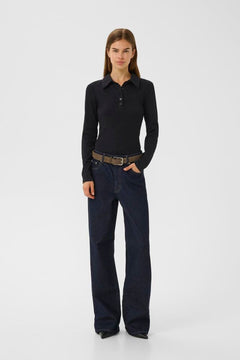 GZdrew Ls Polo Top - Black