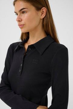 GZdrew Ls Polo Top - Black