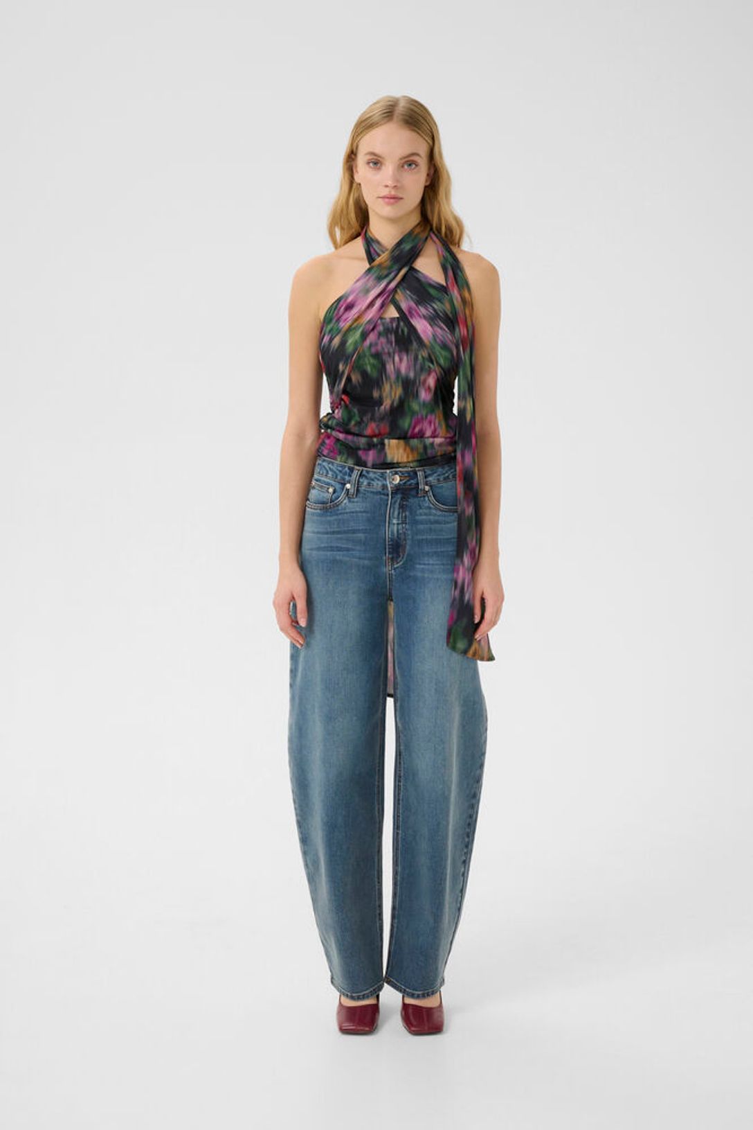 GZviva Hw Baggy Jeans - Vintage Blue Denim