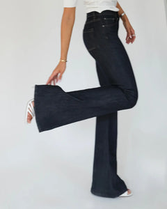Flared Denim - Dark Blue