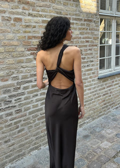 Narcissa Dress - Seal Brown