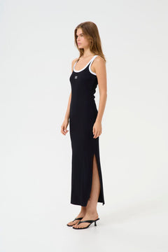 GZdrew Contrast Logo Dress - Black
