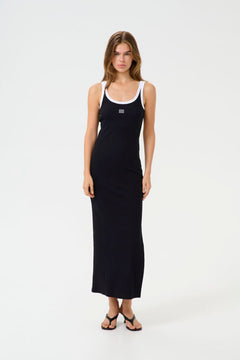 GZdrew Contrast Logo Dress - Black