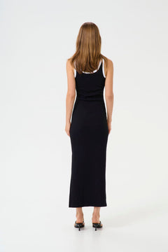 GZdrew Contrast Logo Dress - Black