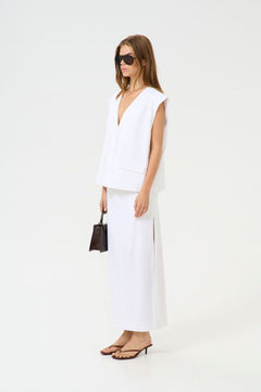GZizza Linen Mw Skirt - Bright White