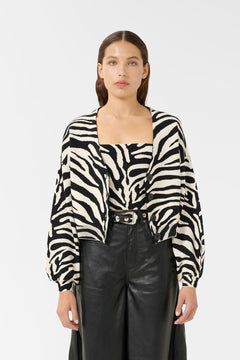 GZzebba Cardigan - Black/Birch Tiger