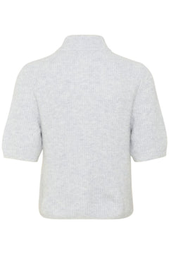 AlphaGZ SS Short Cardigan - Grey Dawn Melange