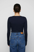 Pino Rib Triangle Neck - Navy