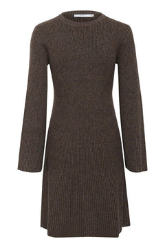 AntaliGZ Wool Short Dress - Chestnut Melange