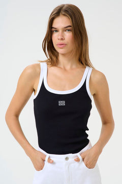 GZdrew Contrast Logo Top - Black