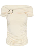 Gzlaily Off Shoulder Top - Egret