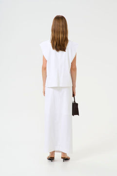 GZizza Linen Waistcoat - Bright White
