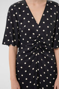 GZdotta P Ss Dress - Black With Egret Dot