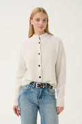 Gzalpha Shimmer Cardigan - Ivory With Lurex