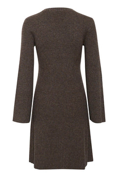 AntaliGZ Wool Short Dress - Chestnut Melange