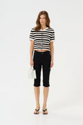 GZsailie Cardigan - Black/White Striped