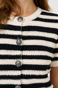 GZsailie Cardigan - Black/White Striped