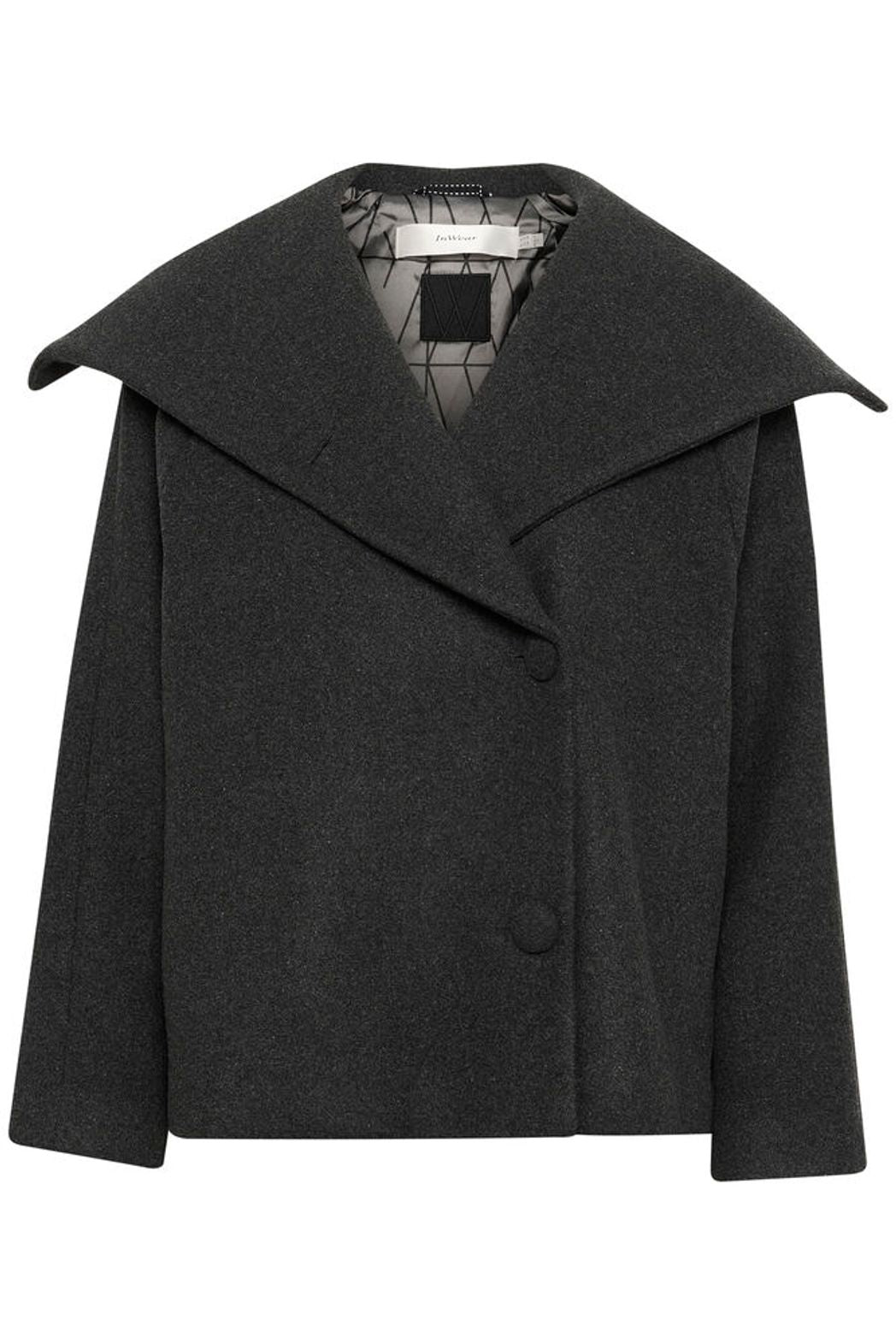 PerryIW Short Coat R - Dark Grey Melange