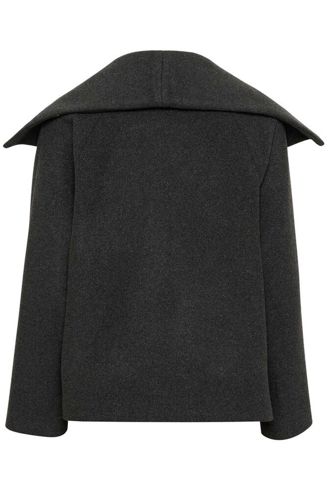 PerryIW Short Coat R - Dark Grey Melange