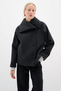 PerryIW Short Coat R - Dark Grey Melange