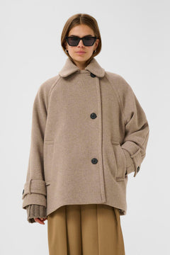 ThoraIW Minona Coat R - Sandy Grey Melange
