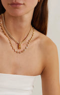 Micro Mexican Chain - Clear Gold
