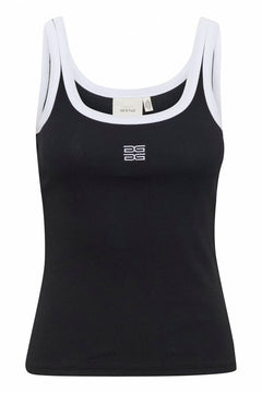 GZdrew Contrast Logo Top - Black