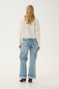 Gzalpha Shimmer Cardigan - Ivory With Lurex
