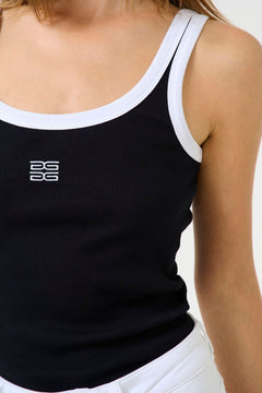 GZdrew Contrast Logo Top - Black