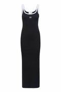 GZdrew Contrast Logo Dress - Black