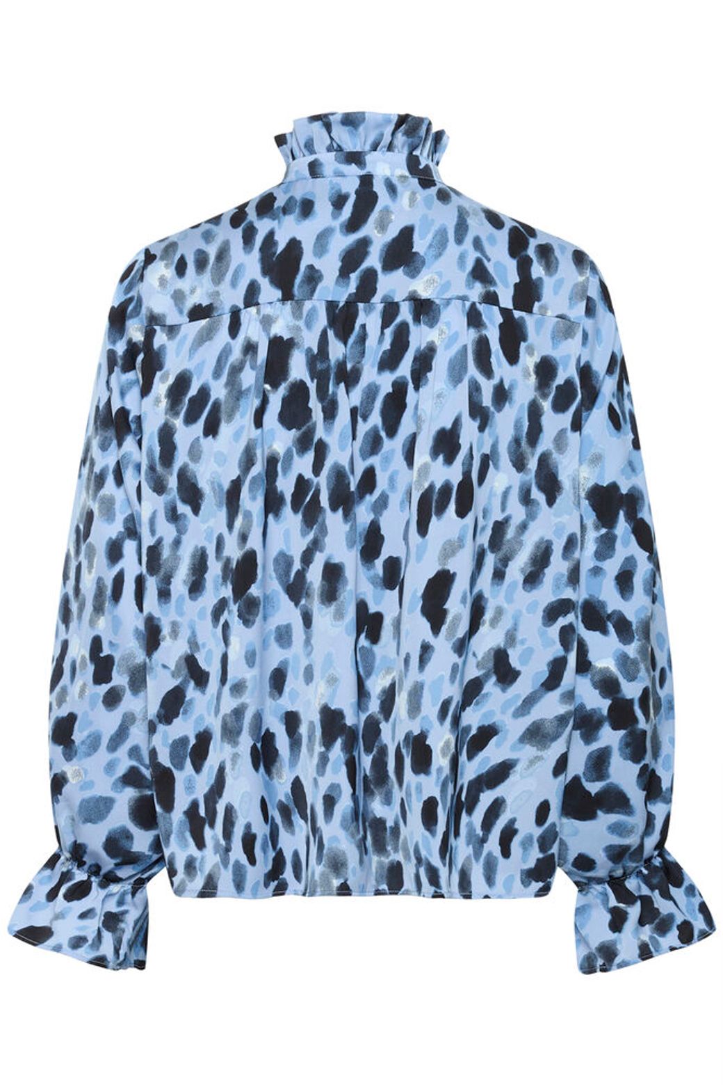 GracieIW Printed Blouse - Blue Painted Dot