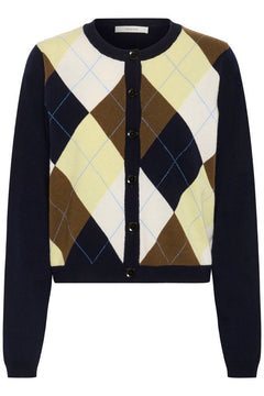 Gzmanzi Multi Cardigan - Skycaptain/Brown/Yellow Plum