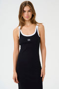 GZdrew Contrast Logo Dress - Black