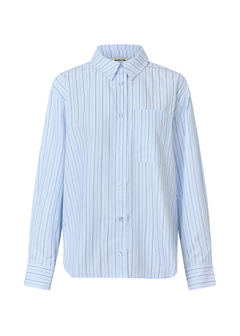 Mille Stripe Shirt - Light Blue And Navy Stripe